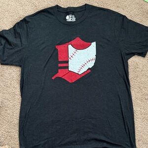 Black and Red Baseball Graphic Tee